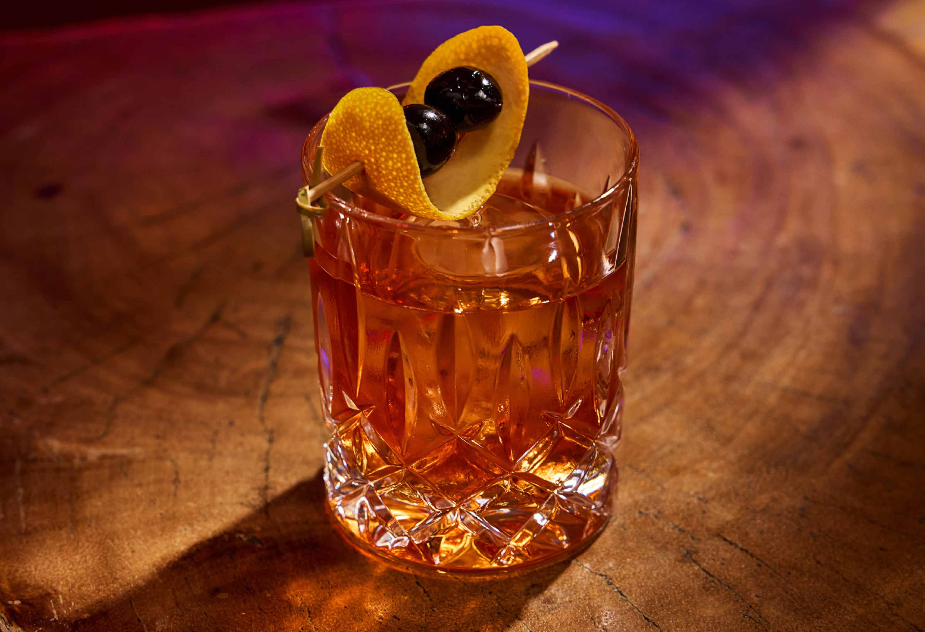 Old fashioned at L Bar at Seminole Hard Rock Hollywood