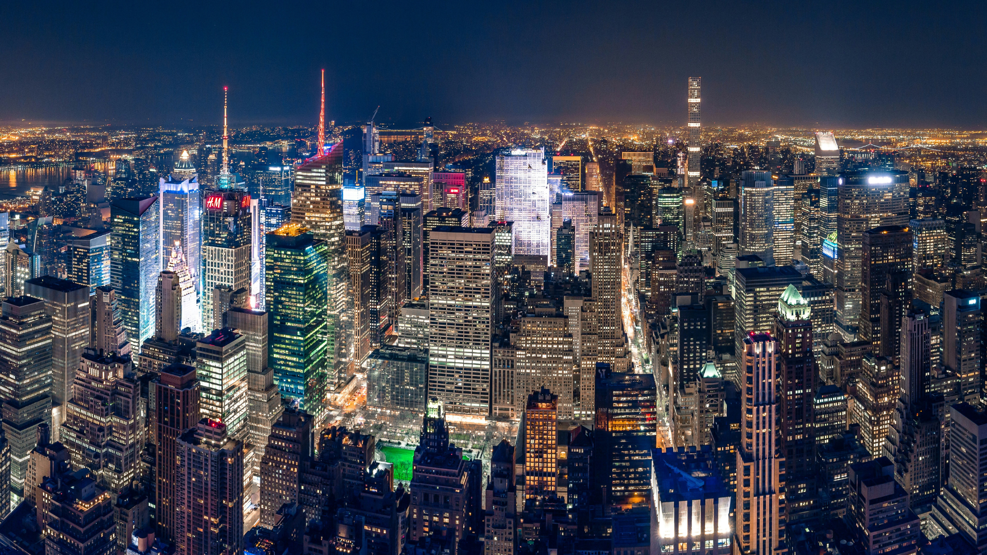 View of NYC skyline from Hard Rock Hotel New York
