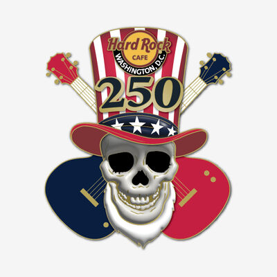 Limited Edition Washington D.C. America 250th Anniversary Crossed Guitars Skull