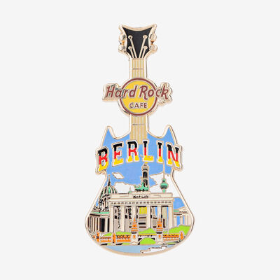 Collectible Guitar City Art Pin
