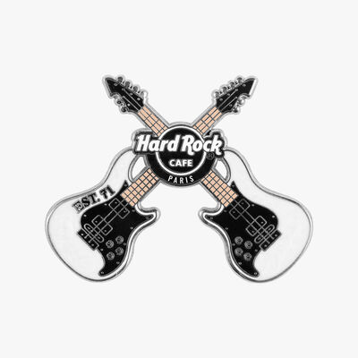 Collectible Marble Cross Guitars Pin